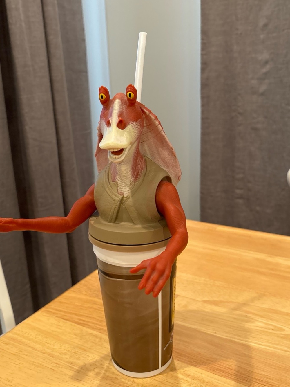 1999 Vintage Star Wars Jar Jar Binks Cup with Straw